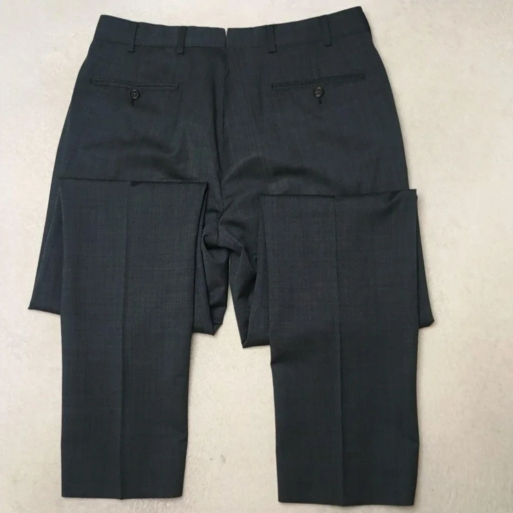Brooks Brothers Pants Men 34x34 Gray Fitzgerald 1818 Slim Wool Mohair Dress Suit